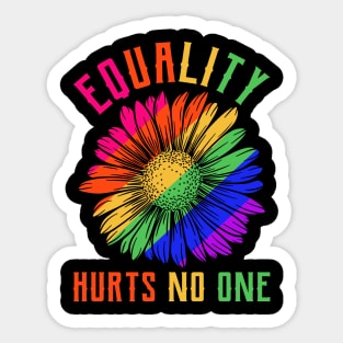 Pride Human Rights Lgbt Equality Hurts No One Sticker